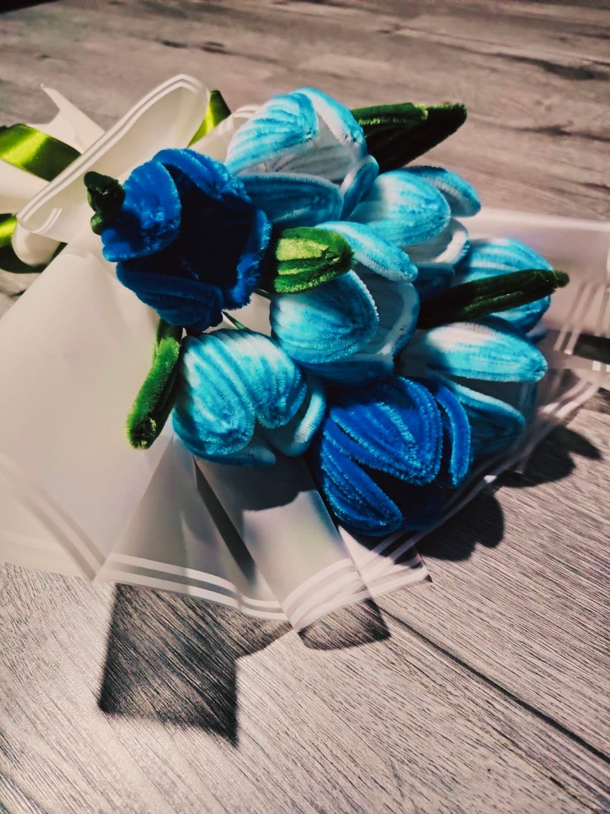 Handmade Tulip Flower Bouquet (10 Tulips)