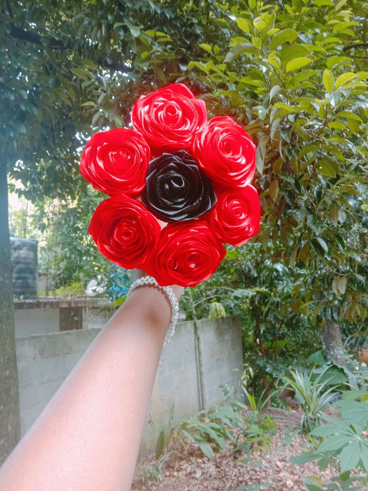 Satin Ribbon Rose Bouquet