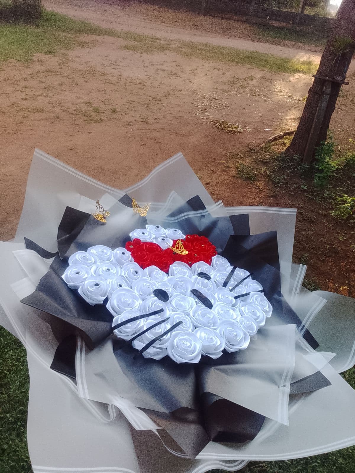 Ribbon Flower Bouquet – Handmade Gift for Any Occasion