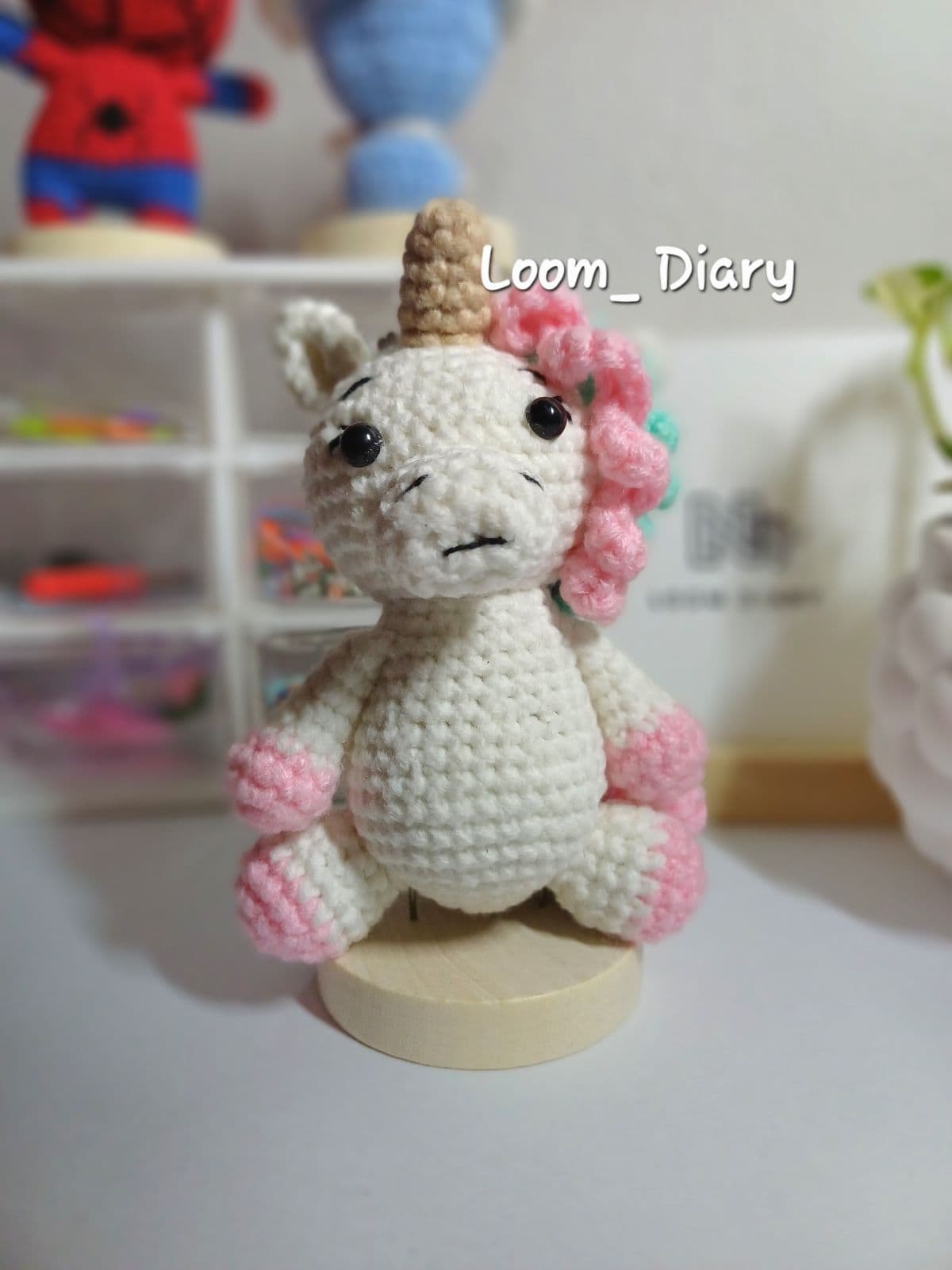 Chrochet Unicorn Keytag