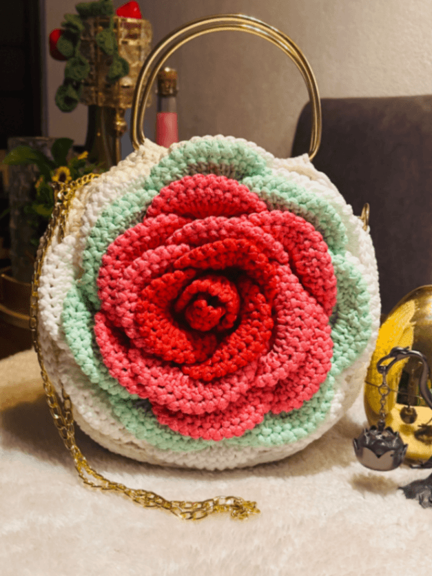 Royal Rose Crochet Bag