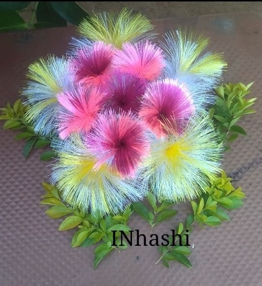 Ribbon Flower Vase – Handmade Decorative Flowers