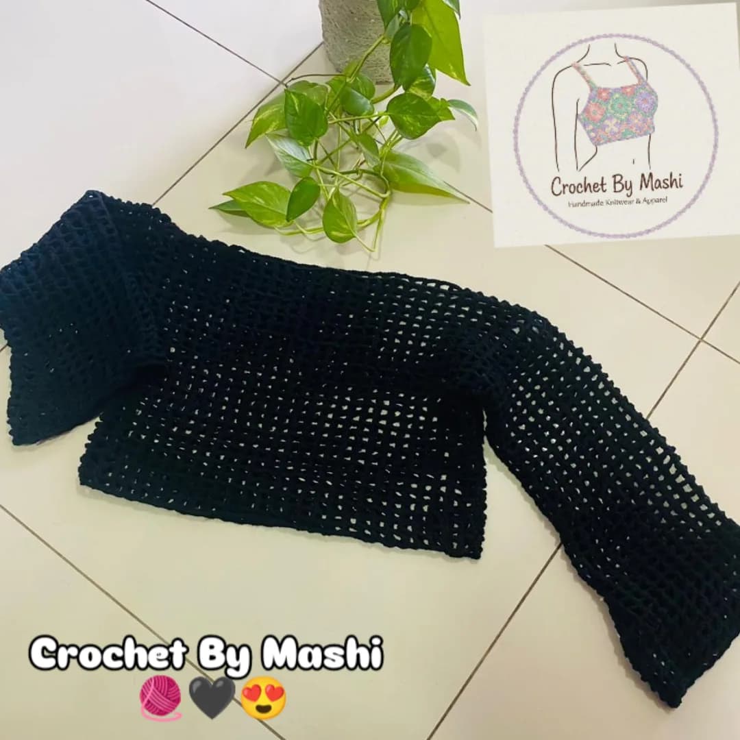 Crochet Mesh Crop Top