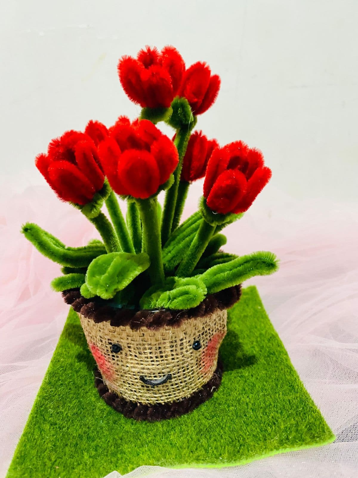 Pipe Cleaner Flower Mini Pot