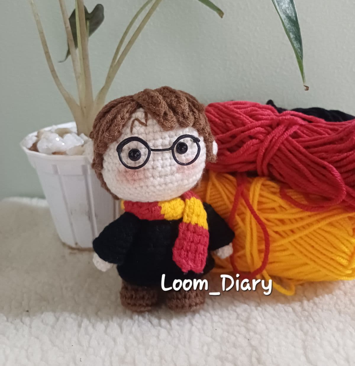 Handmade Harry Potter Inspired Crochet Key Tag