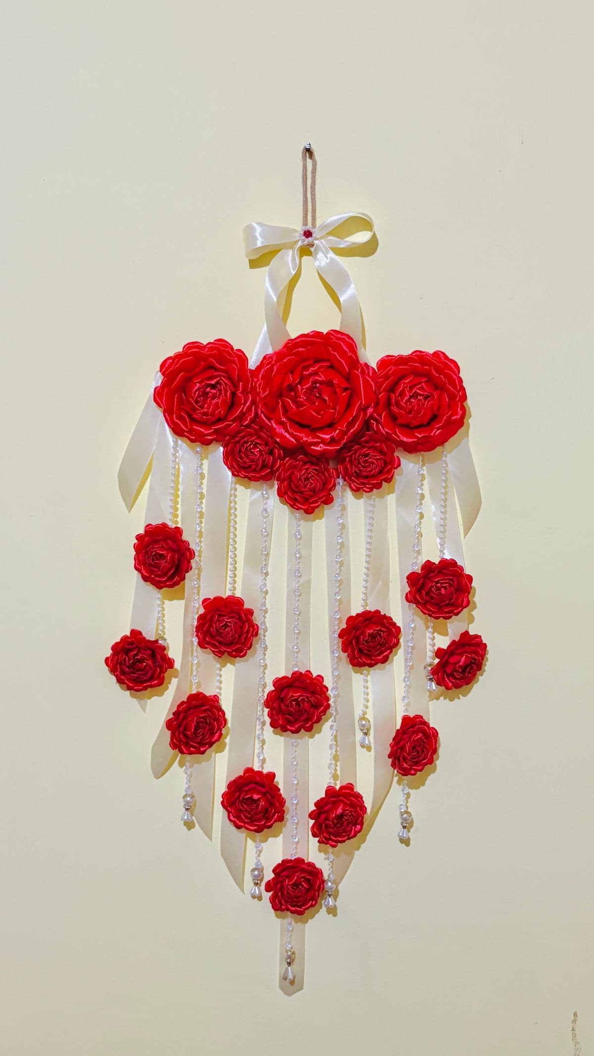 Ribbon Rose Wall Hanger