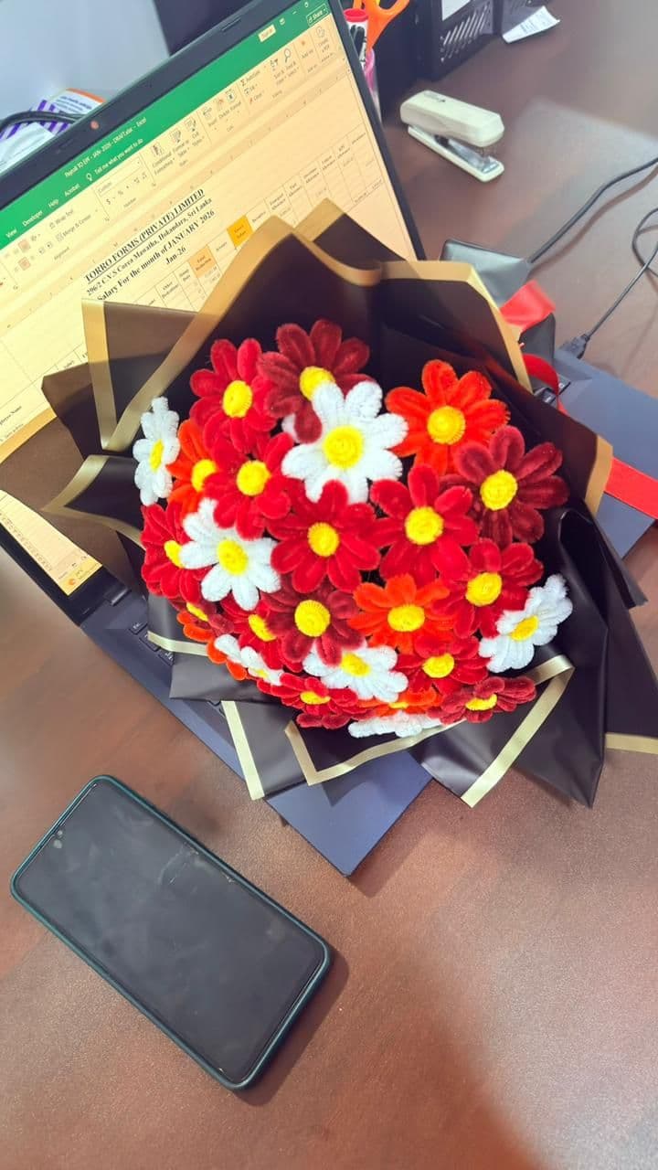 Handmade Pipe Cleaner Flower Bouquet