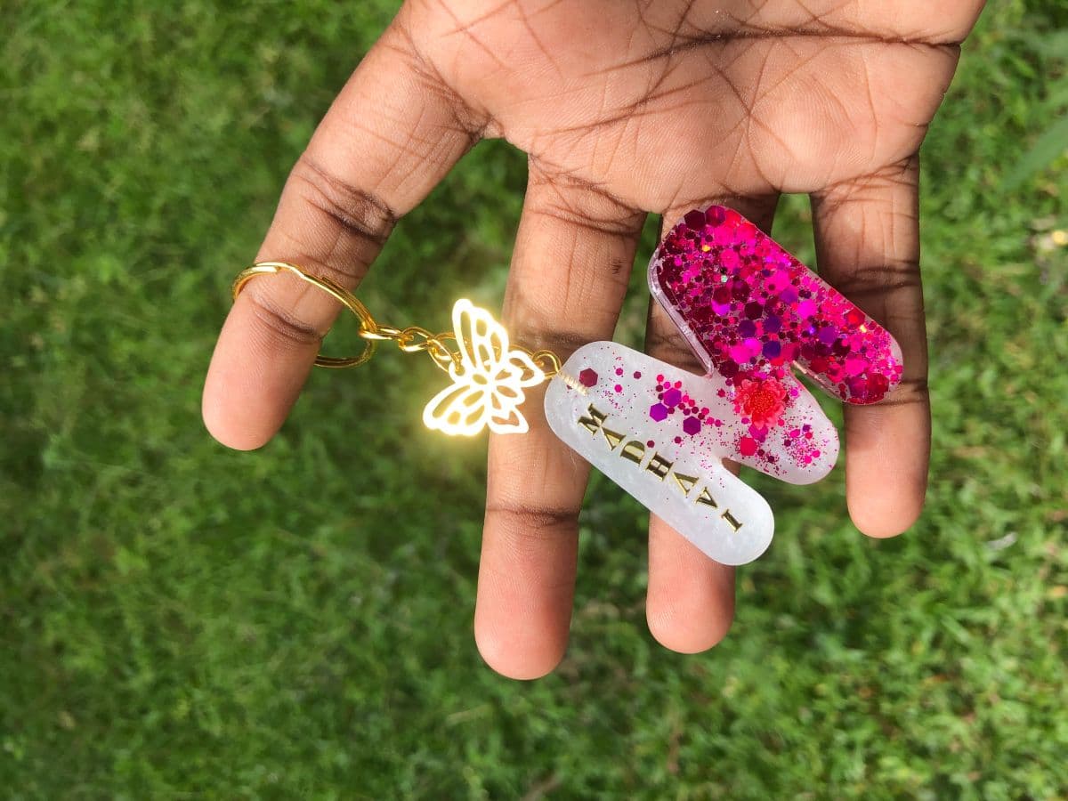 Resin Letter Key Tags