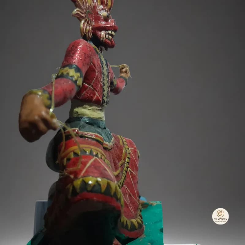 Handcrafted Sri Lankan Devil Dancer Sculpture 2