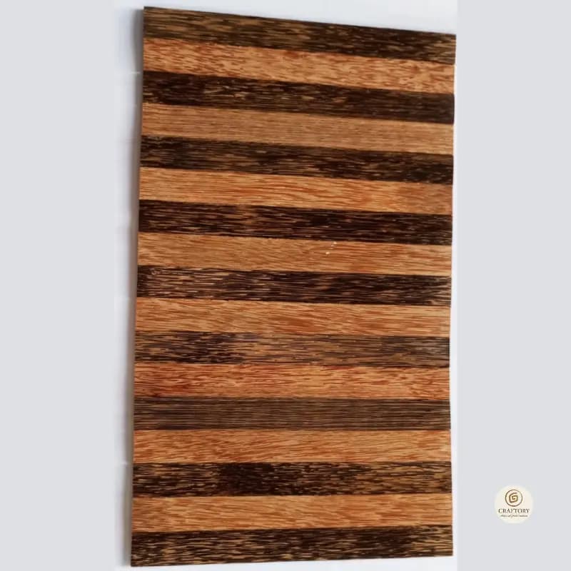 Handcrafted Table Mats – Kithul & Coconut Wood, Chessboard & Stripe Designs 3