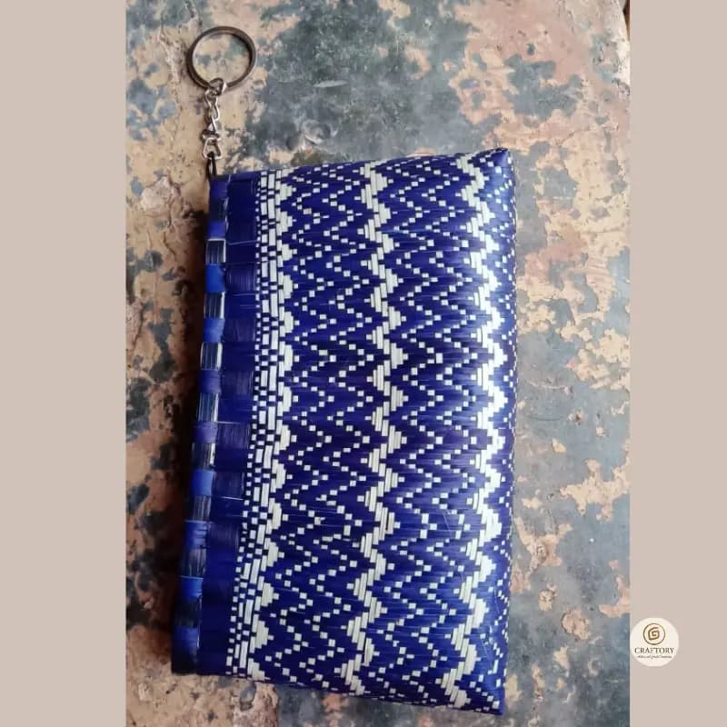 Handwoven Reed Purse with Keychain – Traditional Pan Craft 2