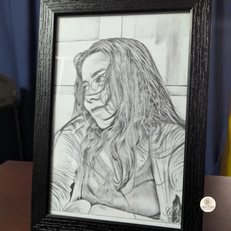 Custom Pencil Portrait Art – Hand-Drawn Sketch from Photo | A5, A4, A3 Sizes 1