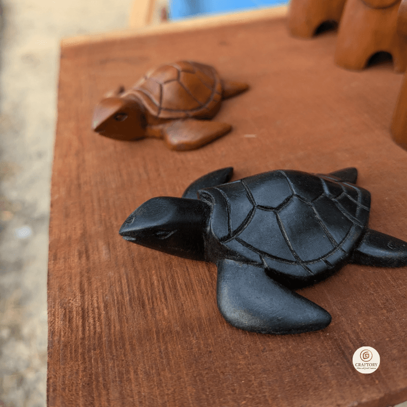 Handcrafted Wooden Sea Turtle Figurine 1