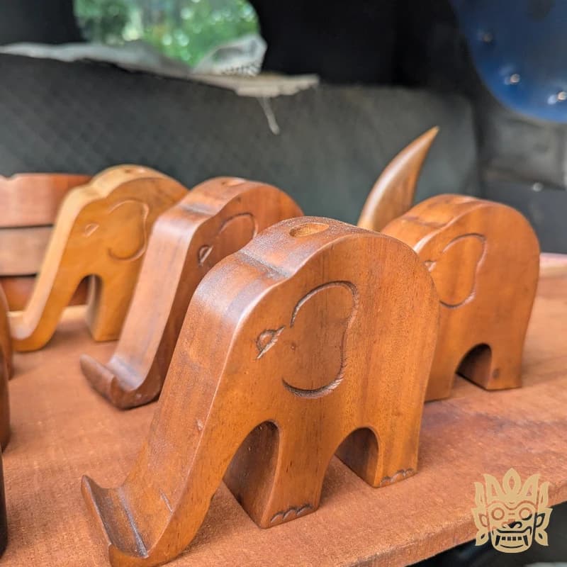 Minimalist Handcrafted Wooden Elephant 1