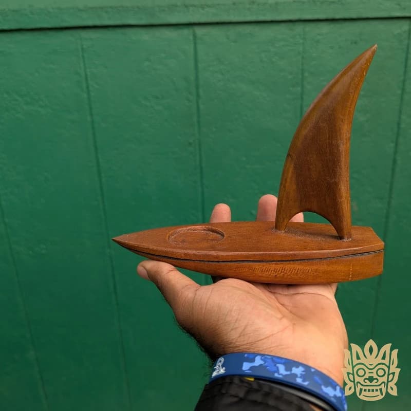 Handcrafted Wooden Sailboat Sculpture 2