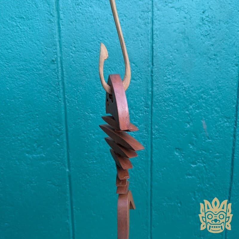 Handcrafted Wooden Fish Bone Hanging Decor 2