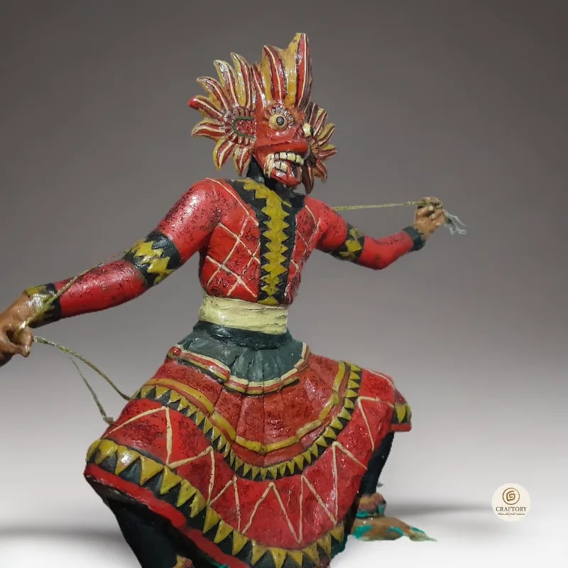 Handcrafted Sri Lankan Devil Dancer Sculpture