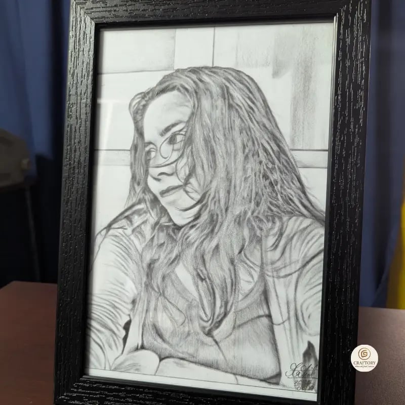 Custom Pencil Portrait Art – Hand-Drawn Sketch from Photo | A5, A4, A3 Sizes