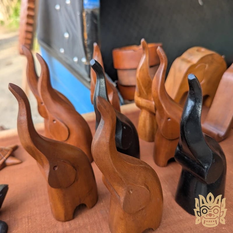 Handcrafted Wooden Elephant Figurine